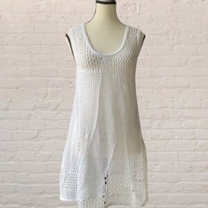Women's Eight Eight Eight White cotton Crochet swim cover mini dress size S